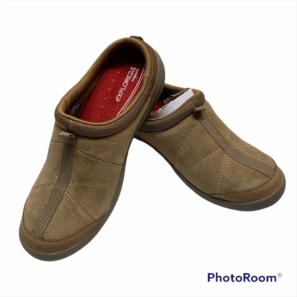 Explore24 Easy Spirit Light Brown Slip-On Mule Shoes Size 8 1/2